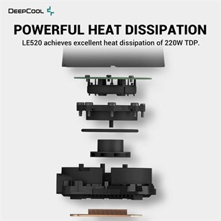 DEEPCOOL 240mm LE520 RGB Sıvı Soğutmalı AM5-1700p İşlemci Fanı