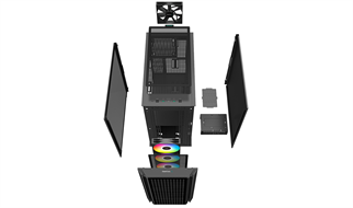 DEEPCOOL 750W 80+ CG540-MESH4F-PL750 4-ARGB Fanlı Gaming Mid-Tower PC Kasası