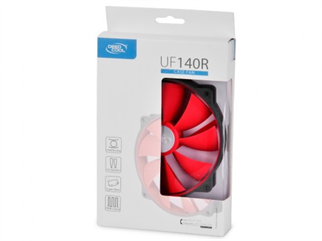 DEEPCOOL UF140R Ultra Sessiz Kasa ve Radyatör Fanı (Kırmızı)