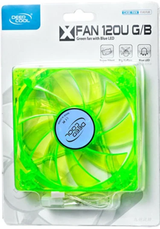DEEPCOOL XFAN 120G/B Yeşil Şeffaf Gövde Mavi LEDli 120mm Kasa Fanı