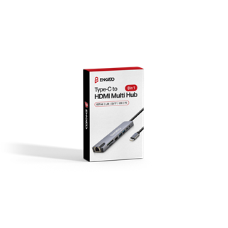 ENKADO EKD-TP42, Type-C to To HDMI, 2PD, 2 USB 2.0 HDMI 4K + SD/TF, Ethernet 100mbs Multi· Hub