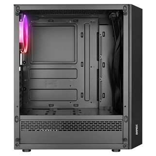 EVEREST BUMPY, Mesh, 600W, 4x12cm RGB Fan, Temperli Cam Yan Panel, ATX, GAMING KASA