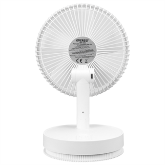 EVEREST EFN-600, BEYAZ, 4 Kademeli Hız, Masaüstü Kullanım, Taşınabilir, Dahili 2000mAh Bataryalı, USB Şarj Girişli, Kumandalı, Vantilatör