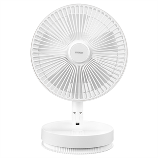 EVEREST EFN-600, BEYAZ, 4 Kademeli Hız, Masaüstü Kullanım, Taşınabilir, Dahili 2000mAh Bataryalı, USB Şarj Girişli, Kumandalı, Vantilatör