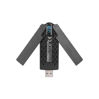 EVEREST EWA1800, 1800Mbp, 2.4Ghz ve 5Ghz Dual Band, WIFI 6, 2x3.5dbi Anten, USB3.0, WIRELESS ETHERNET