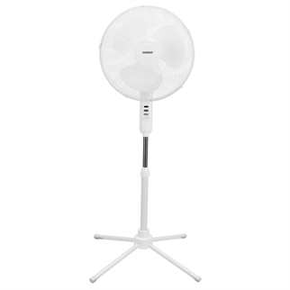 EVEREST FAN10, BEYAZ, EcoWind, 3 Kademeli Hız, 40cm 3 Kanat Pervane ve Çerçeve, 45W, Otomatik Salınım, Yükseklik Ayarlı Vantilatör