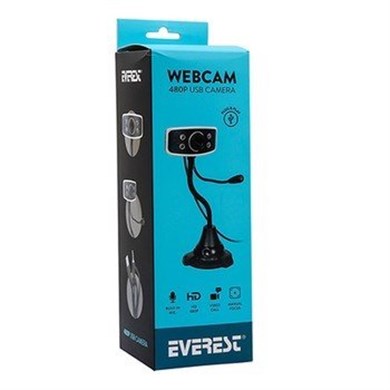 EVEREST SC-825 300K 480p USB MİKROFONLU LEDLİ WEBCAM CAMERA