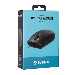 EVEREST SM-601, Siyah, Optical, 800dpi, Usb, 1.2mt. Kablolu, MOUSE