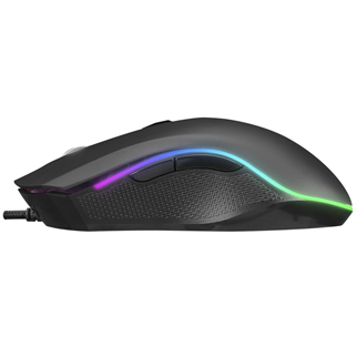 EVEREST SM-F09, TITANIO, RGB Aydınlatma, USB Kablolu, Programlanabilir 6 Tuşlu, Gaming Mouse, 7.200 DPI, Siyah