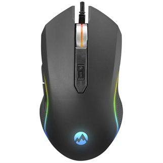 EVEREST SM-F09, TITANIO, RGB Aydınlatma, USB Kablolu, Programlanabilir 6 Tuşlu, Gaming Mouse, 7.200 DPI, Siyah