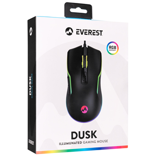 EVEREST SM-G14, DUSK, RGB Aydınlatma, USB Kablolu, Programlanabilir 7 Tuşlu, Gaming Mouse, 7.200 DPI, Siyah