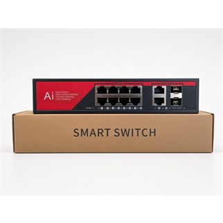 EZCOOL EZ-08PSX-SFP 8 PORT 8GE+2GE+2SFP 120W FULL GİGABİT POE SWİTCH