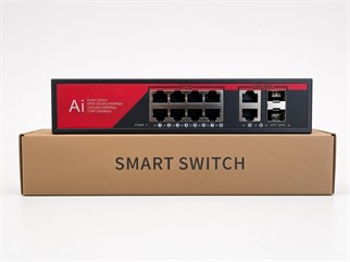 EZCOOL EZ-08PSX-SFP 8 PORT 8GE+2GE+2SFP 120W FULL GİGABİT POE SWİTCH