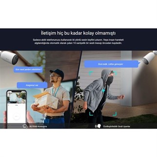 EZVIZ 2MP Bullet 2.8mm Wıfı Kablosuz IP Kamera Bataryalı CS-CB3/SP