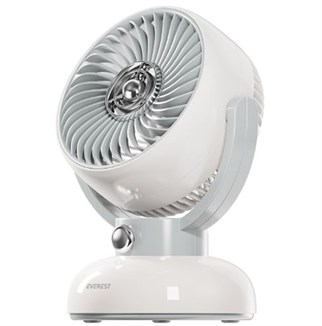 Everest EFN12 Krem 1200mAh 3 Hız Kademe Led Işıklı Retro Masaüstü Usb Fan