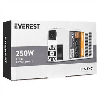 Everest EPS-FX01, Peak 250W, 4cm Fan, İnce Uzun, 41 x 81 x 150mm, Flex Power Supply (PSU) Box