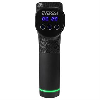 Everest EV-MT51 12V Dijital Karbon Fiber-Siyah 2500 mAh Kablosuz Profesyonel Sporcu Masaj Aleti