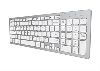 Everest KB-80W Beyaz-Gümüş 2.4Ghz Ultra İnce Q Mac-Win-Android-Ios Uyumlu Kablosuz Klavye