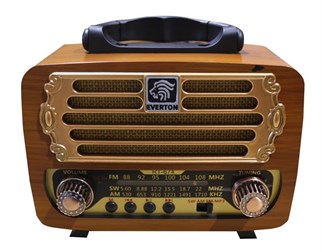 Everton RT-674  Bluetooth-USB-SD-FM Şarjlı,Solarlı  Nostaljik Radyo