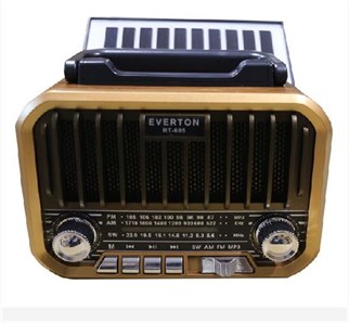 Everton RT-685  Şarjlı,Solarlı  Nostaljik Radyo ( Bluetooth-USB-SD-FM)