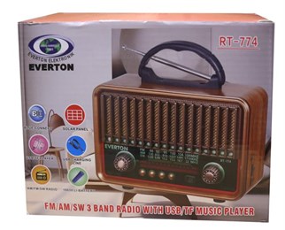 Everton RT-774  Bluetooth-USB-SD-FM  Şarjlı  Nostaljik Radyo