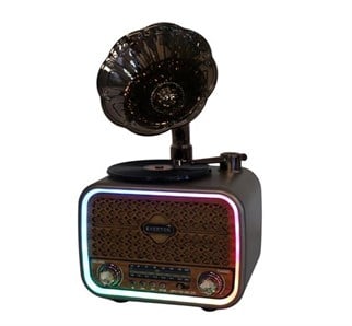 Everton Rt-709 Gramafonlu Bluetooth Fm-Usb-Tf-Aux  Şarjlı Nostaljik Radyo