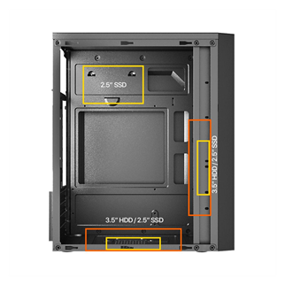FRISBY FC-2710B, 1x80mm Fan, Siyah, 300W, USB 2.0, mATX, Mini Tower Kurumsal KASA