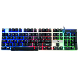 FRISBY FK-G508QU Q Türkçe 3 Renk Işıklı Kablolu Klavye Siyah