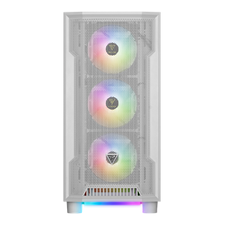 GAMDIAS ATHENA M6 Lite WH, 850W, 80+ Bronze, Tempered Glass, Mesh, ARGB, ATX, White Edition, GAMING KASA