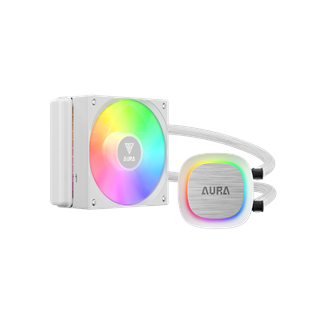 GAMDIAS AURA GL120 V2 WH, White Edition, 120mm,  RGB, 1 Fanlı, CPU Sıvı Soğutma