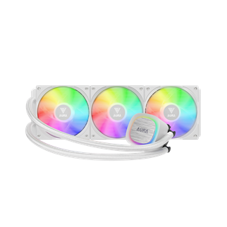 GAMDIAS AURA GL360 V2 WH, White Edition, 360mm,  RGB, 3 Fanlı, CPU Sıvı Soğutma