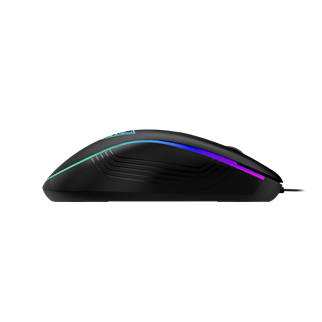 GAMDIAS AURA GS3, Çok Renkli Aydınlatma,  USB Kablolu, 6 Programlanabilir Buton, Gaming Mouse, 3.600 DPI, Siyah