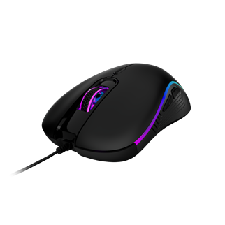 GAMDIAS AURA GS3, Çok Renkli Aydınlatma,  USB Kablolu, 6 Programlanabilir Buton, Gaming Mouse, 3.600 DPI, Siyah
