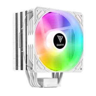 GAMDIAS BOREAS E1-410 WH, White Edition, 120mm, CPU Kule Tipi Hava Soğutma, Doğrudan Temas Teknolojisine Sahip 4 adet Gelişmiş Bakır Isı Borusu (AMD AM4-AM5 ve INTEL Tüm işlemciler ile uyumlu)