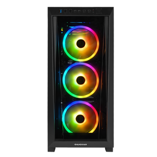 GAMDIAS TALOS M1 Elite, 850W, 80+ Bronze, Tempered Glass, ARGB, ATX GAMING KASA