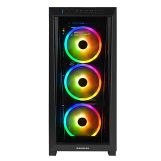 GAMDIAS TALOS M1 Elite, 1600W, Tempered Glass, ARGB, ATX, Professional GAMING KASA