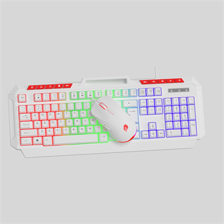 GAMEBOOSTER KM-11W Knight Kablosuz Multimedyalı Klavye-Mouse Set Beyaz (Tek USB Alıcı ile Çift Cihaz Bağlantısı)