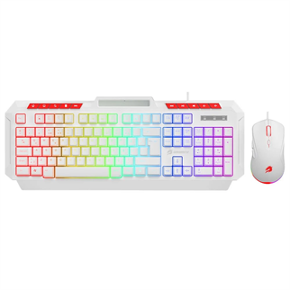 GAMEBOOSTER KM-11W Knight Kablosuz Multimedyalı Klavye-Mouse Set Beyaz (Tek USB Alıcı ile Çift Cihaz Bağlantısı)
