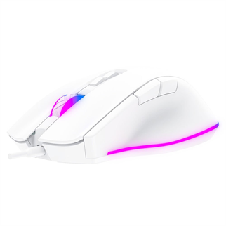 GAMEBOOSTER M16 Myth Yüksek Hassasiyetli Dynamic RGB Aydınlatmalı, Makro Destekli Kablolu Profesyonel Beyaz Oyuncu Mouse