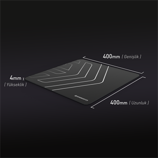 GAMEBOOSTER MP400 Kaymaz Tabanlı, Su Geçirmez ve Hassas Yüzeyli Oyuncu Mousepad (400x400x4mm)