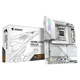 GIGABYTE AORUS PRO ICE X870E DDR5 HDMI DP PCIE 5.0 AM5 ATX BEYAZ