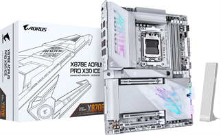 GIGABYTE AORUS PRO X ICE X870E DDR5 HDMI PCIe 5.0 AM5 ATX Beyaz
