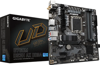 GIGABYTE B760M DS3H AX WIFI6E DDR4 HDMI TYPE-C DP PCIE 4.0 1700p mATX