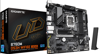 GIGABYTE B760M DS3H WIFI6E DDR5 HDMI VGA DP 1700p mATX