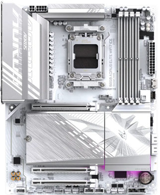 GIGABYTE B850 AORUS ELITE WIFI7 ICE DDR5 HDMI-DP TYPEC PCIE 5.0 AM5 ATX BEYAZ
