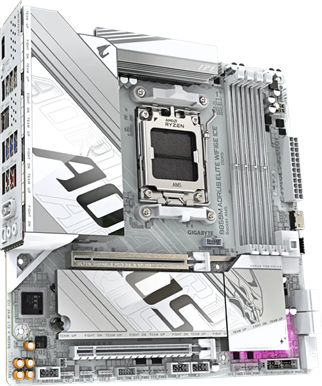GIGABYTE B850M AORUS ELITE WIFI6E ICE WIFI6E DDR5 HDMI-DP PCIE 5.0 AM5 mATX BEYAZ