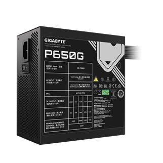 GIGABYTE GP-P650G, 650W, 80+ GOLD, GAMING Power Supply