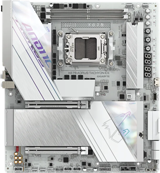 GIGABYTE X870 AORUS TACHYON ICE DDR5 HDMI-DP TYPEC PCIE 5.0 AM5 ATX BEYAZ