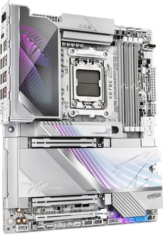 GIGABYTE X870E AORUS MASTER X3D ICE X870E WIFI7 HDMI-DP DDR5 AM5 ATX Beyaz