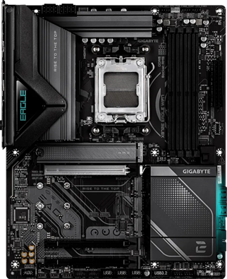 GIGABYTE X870E EAGLE WIFI7 DDR5 HDMI-DP TYPEC PCIE 5.0 AM5 ATX